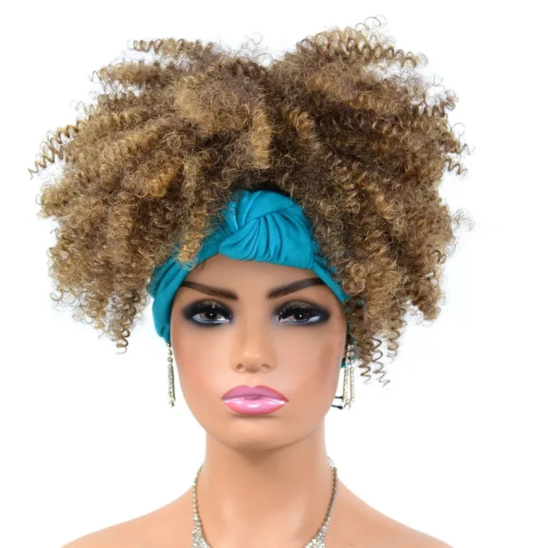 Curly Headband-Perücke, kurz & lockig