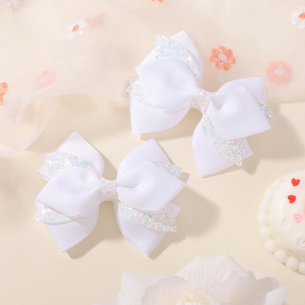 Schleifen-Haarklammern für Kinder, 2-4er-Set