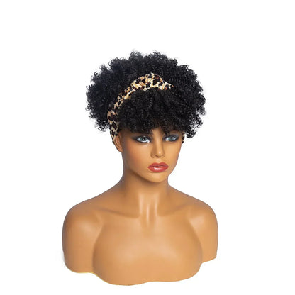 Curly Headband-Perücke, kurz & lockig