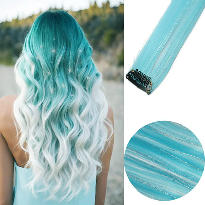 Clip-Extensions, bunte Party-Highlights, 22 Zoll