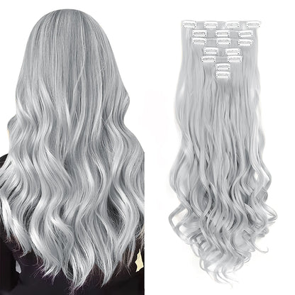 Clip-Extensions 7-teilig, lockig & gewellt, 22 Zoll