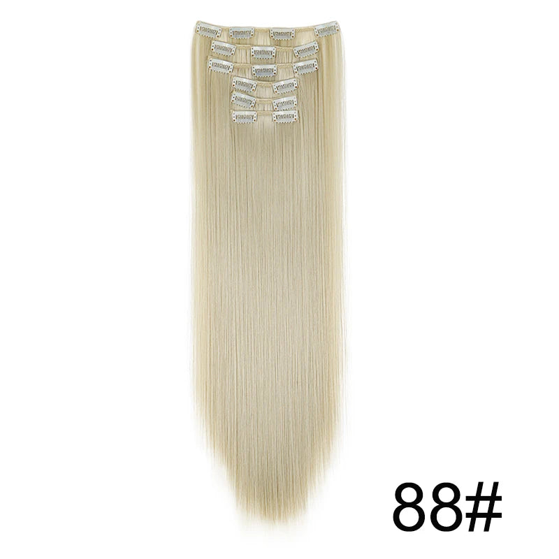Clip-Extensions 6-teilig, glatt, Vollkopf