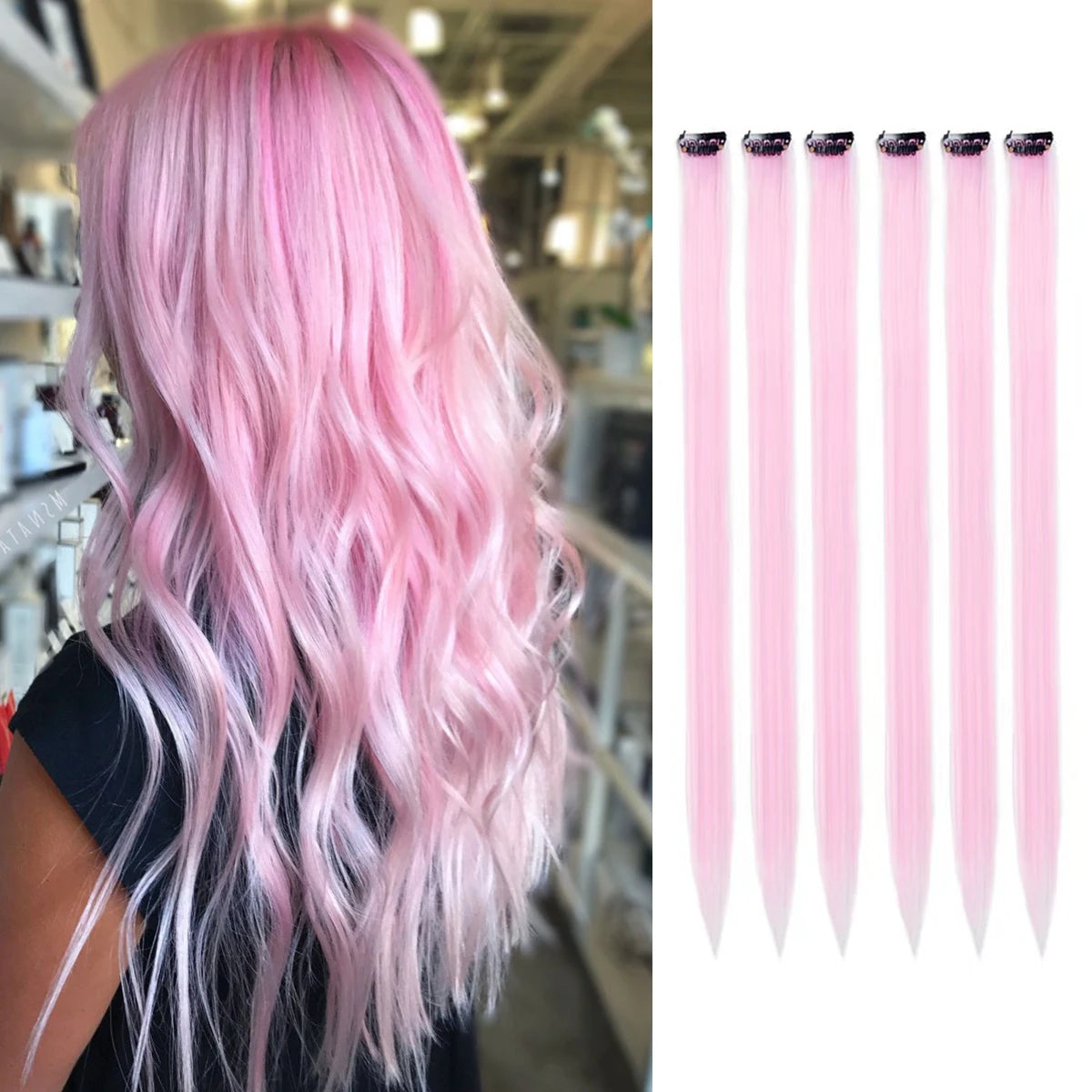 Clip-Extensions, bunte Party-Highlights, 22 Zoll