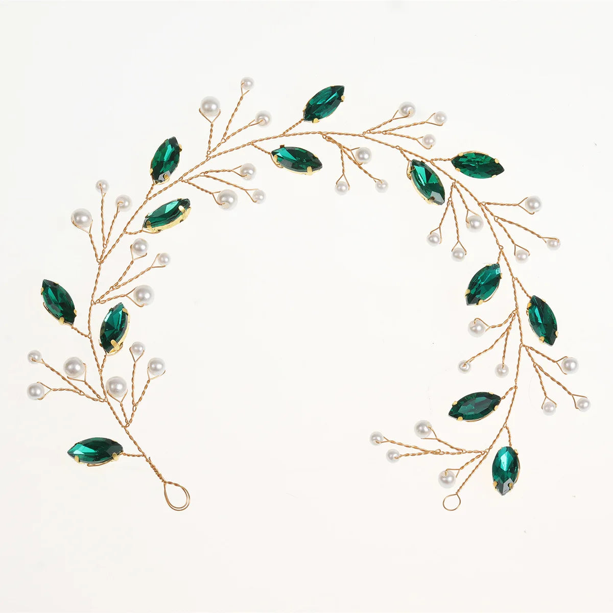 Kristall-Stirnband "Emeralds" für die Braut