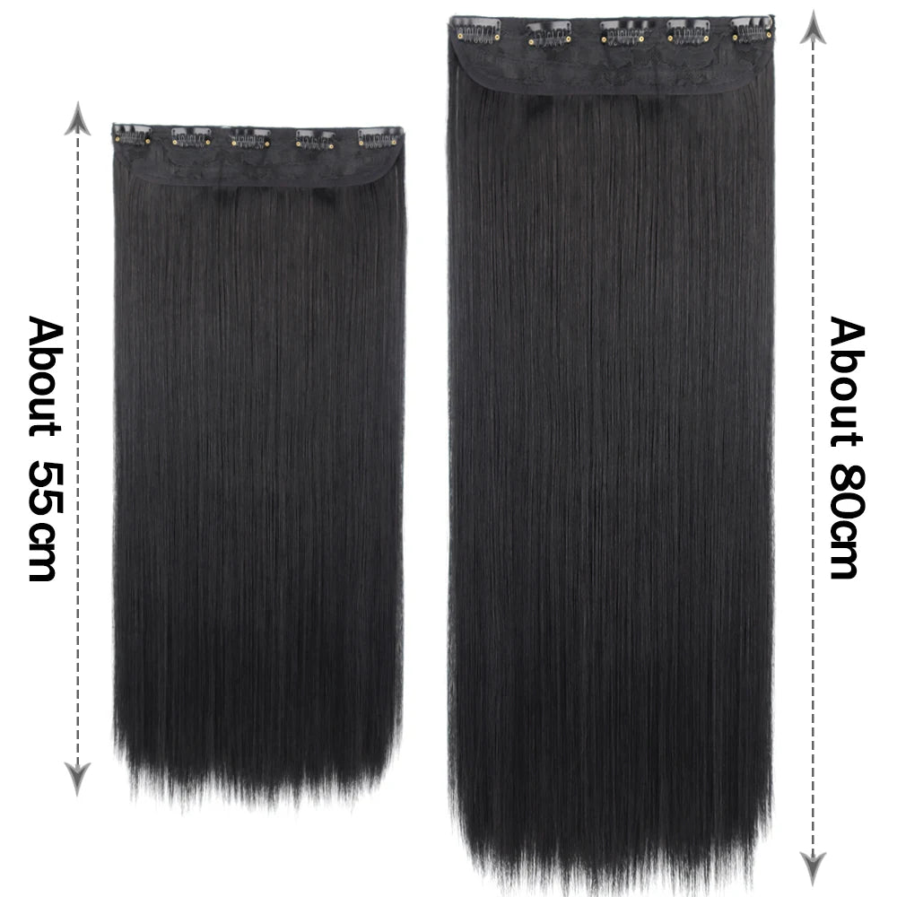 Clip-Extensions 5-teilig, lang & glatt, 80cm