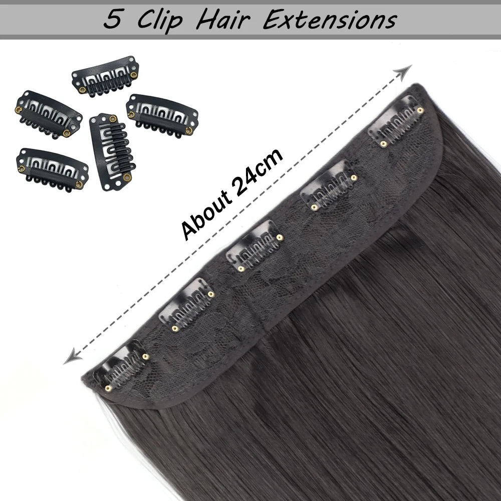 Clip-Extensions 5-teilig, lang & glatt, 80cm