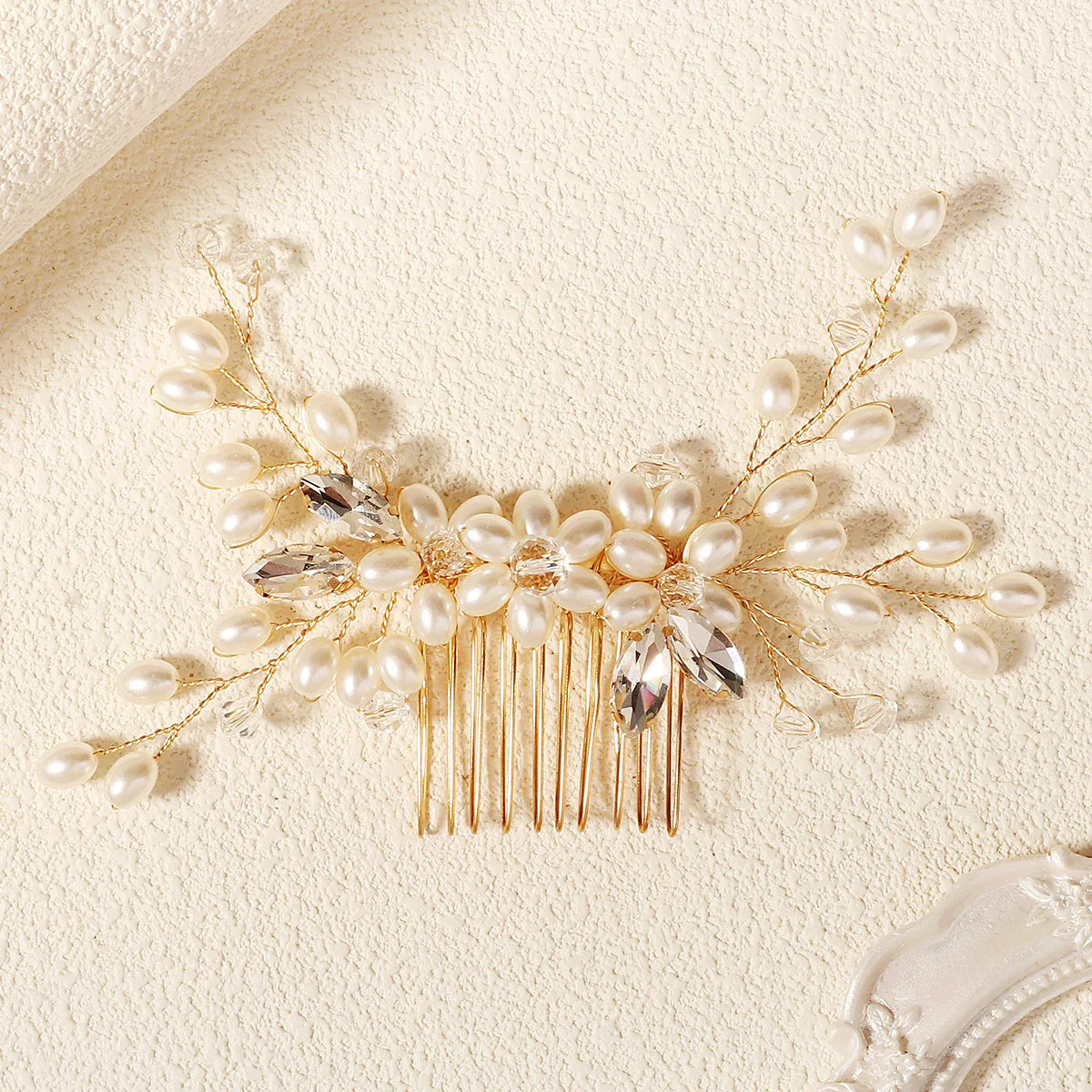 Durchbrochener Blatt-Haarkamm für Hochzeiten