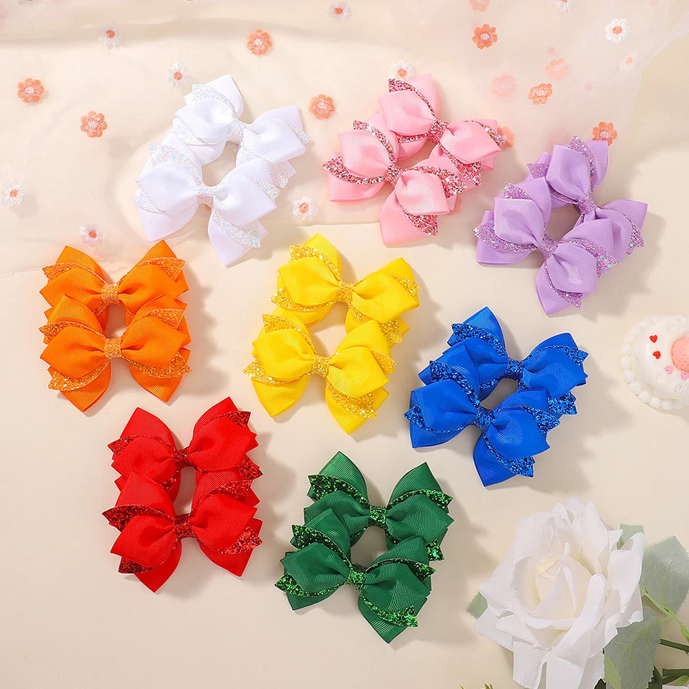 Schleifen-Haarklammern für Kinder, 2-4er-Set