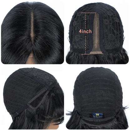 Braune Lace-Front-Perücke, Water Wave, 28 Zoll – Produktfoto 6