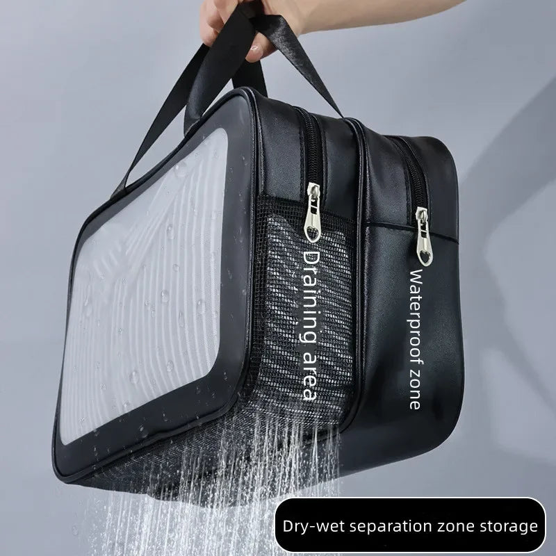 Trocken-Nass-Trenn-Tasche, transparent