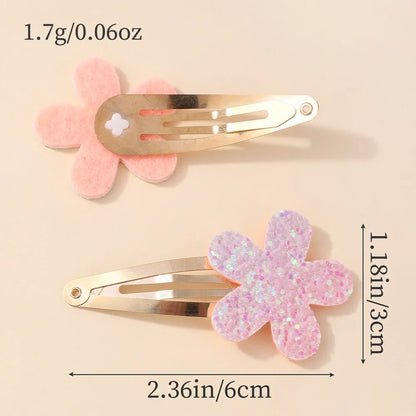 Glitzer-Regenbogen-Kaninchen-BB-Clips, 16-teilig