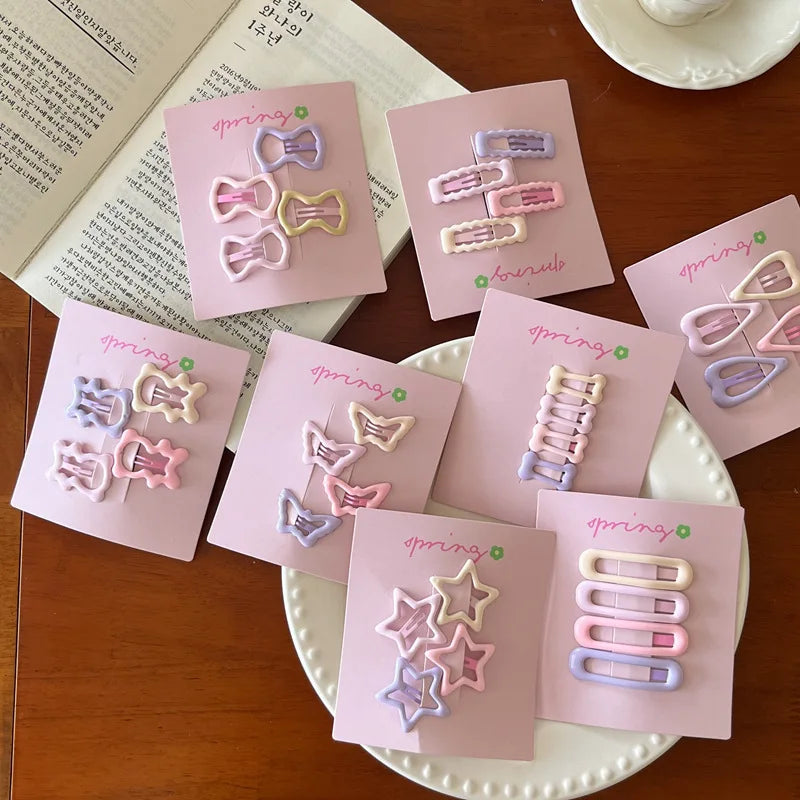 Bunte Mini-Haarklammern, 4er-Set