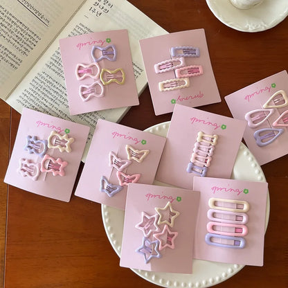 Bunte Mini-Haarklammern, 4er-Set