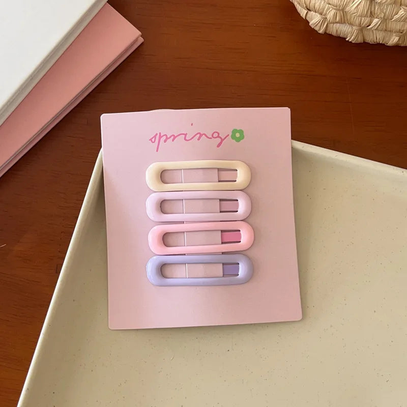 Bunte Mini-Haarklammern, 4er-Set